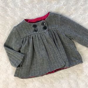 Baby Gap Swing Jacket Brown Cream Chevron 0-6 M